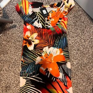 Tropical Off the shoulder dress